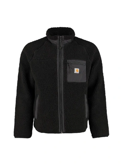 Shop Carhartt Wip Prentis Liner Fleece Bomber Jacket In Black