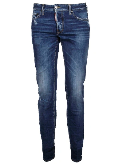 Shop Dsquared2 Straight Leg Jeans In Denim