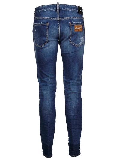 Shop Dsquared2 Straight Leg Jeans In Denim