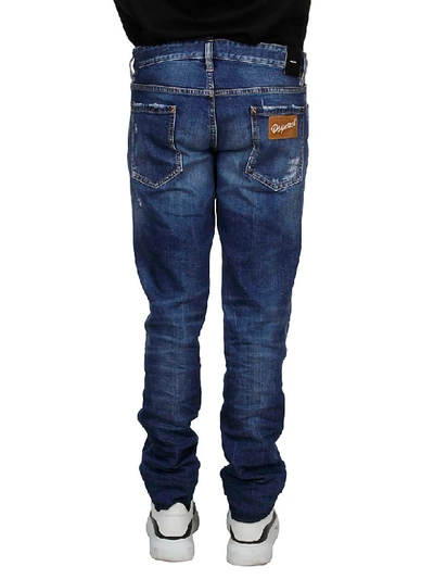 Shop Dsquared2 Straight Leg Jeans In Denim