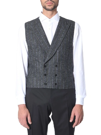 Shop Dolce & Gabbana Double-chest Vest In Grigio