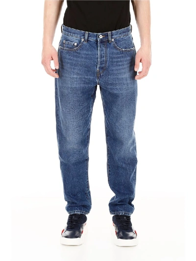 Shop Valentino Basic Jeans In Navy (blue)