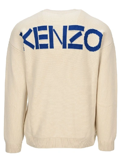 Shop Kenzo Knit Logo Sweater In White