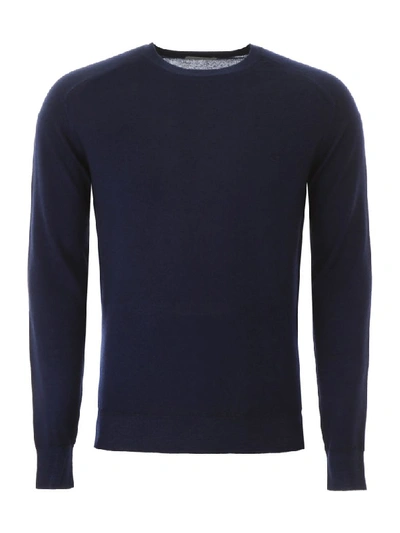 Shop Etro Pullover With Pegaso Embroidery In Blu (blue)