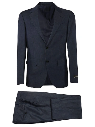 Shop Ermenegildo Zegna Single Breasted Suit In Dark Blue
