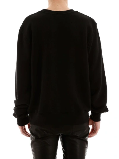 Shop Amiri Sweatshirt With Embroidered Logo In Black (black)
