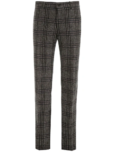 Shop Dolce & Gabbana Tartan Trousers In Quadri Check Tartan (brown)