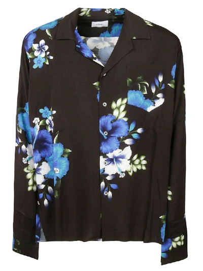 Shop Rhude Floral Shirt In Nero