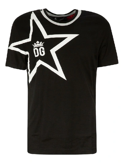 Shop Dolce & Gabbana Dg Print T-shirt In Black/white