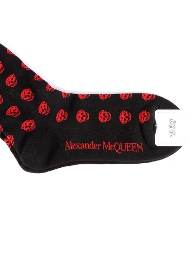 Shop Alexander Mcqueen Socks Short Skull Sport In Red