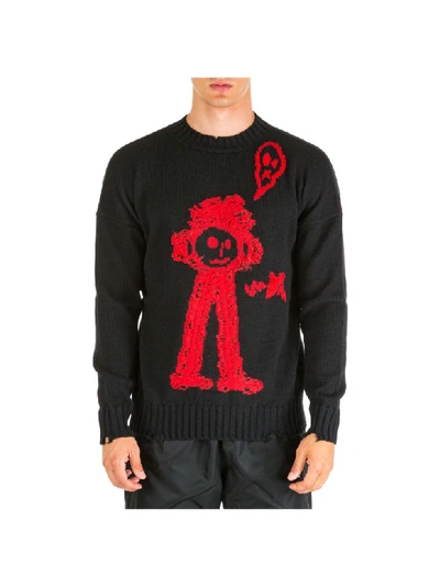 Shop Marcelo Burlon County Of Milan Marcelo Burlon Sketch Jumper In Nero