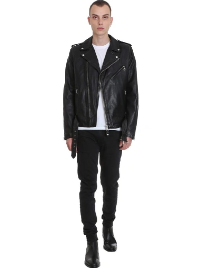 Schott Lc1150 Biker Jacket In Black Leather In Black