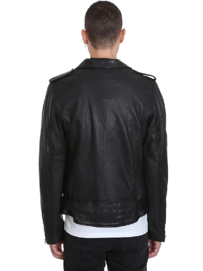 Schott Lc1150 Biker Jacket In Black Leather In Black