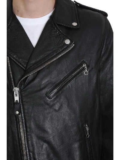 Schott Lc1150 Biker Jacket In Black Leather In Black