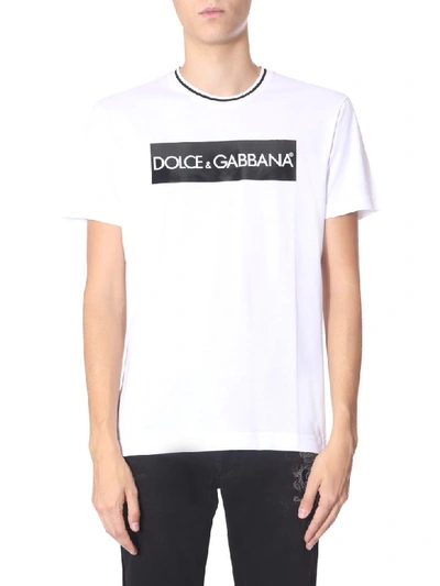 Shop Dolce & Gabbana Round Neck T-shirt In Bianco