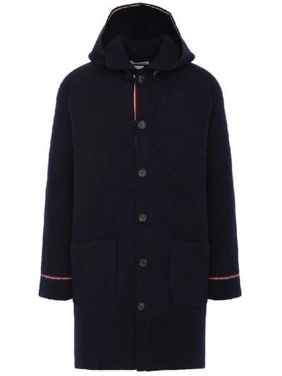 Shop Thom Browne Coat In Blue