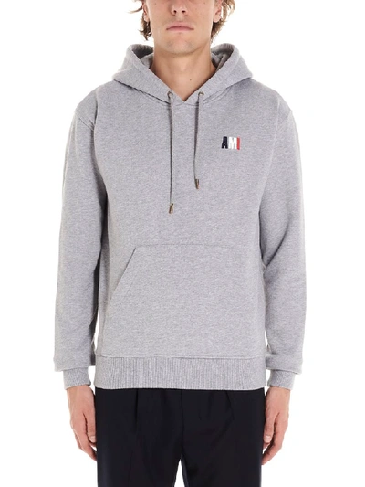 Shop Ami Alexandre Mattiussi Hoodie In Grey