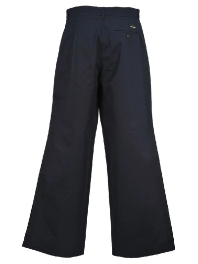 Shop Balenciaga Wide-leg Track Pants In Dark Navy