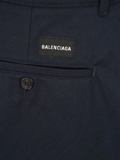 Shop Balenciaga Wide-leg Track Pants In Dark Navy