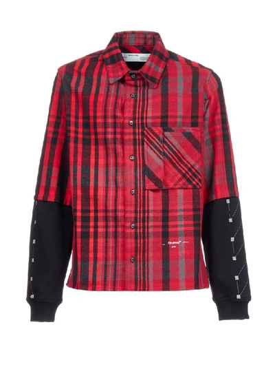 Shop Off-white Shirt In Red Black