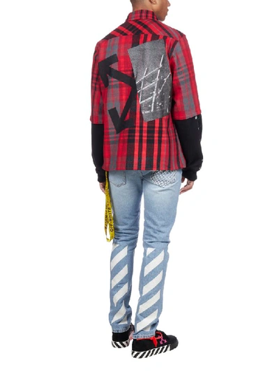 Shop Off-white Shirt In Red Black