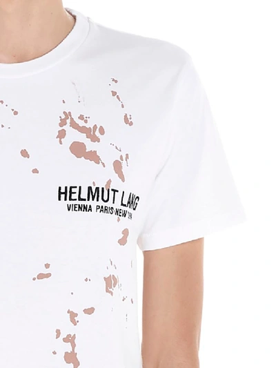 Shop Helmut Lang Splattered T-shirt In White