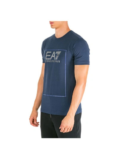 Shop Ea7 Emporio Armani  Space Plein T-shirt In Navy Blue