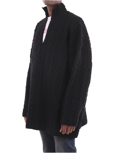 Shop Balenciaga Black V Neck Sweater