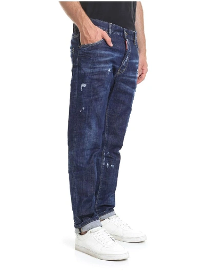 Shop Dsquared2 Run Dan Denim Jeans