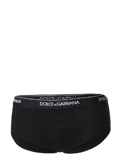 Shop Dolce & Gabbana Pack Of Two Briefs In Nero