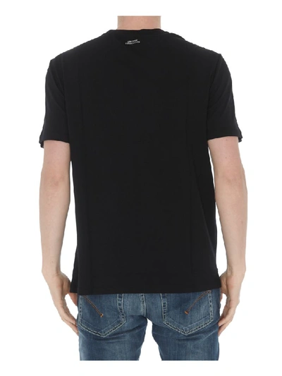 Shop Versace Logo T-shirt In Black