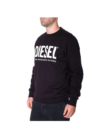 Shop Diesel Cotton Sweatshirt In Black