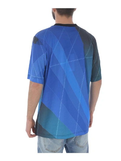 Shop Y-3 Short Sleeve T-shirt In Blu/nero
