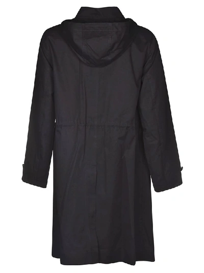 Shop Ami Alexandre Mattiussi Hooded Raincoat In Black
