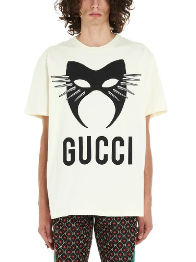 Shop Gucci Mask T-shirt In Beige
