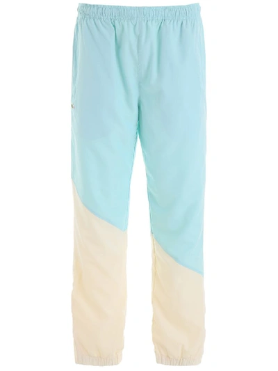 Shop Lacoste Color Block Joggers In Geode Plumi (light Blue)