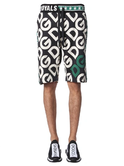 Shop Dolce & Gabbana Jogging Bermuda In Multicolor