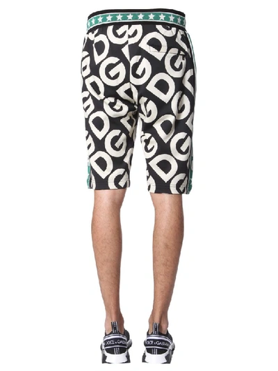 Shop Dolce & Gabbana Jogging Bermuda In Multicolor