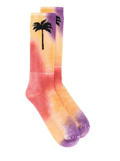 Shop Palm Angels Tie-dye Socks In Multicolor