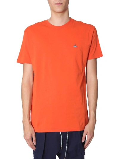 Shop Vivienne Westwood Round Neck T-shirt In Arancione