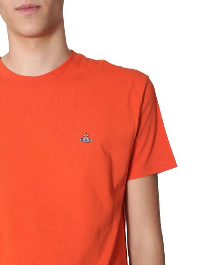 Shop Vivienne Westwood Round Neck T-shirt In Arancione