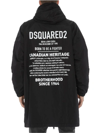 Shop Dsquared2 Raincoat In Black