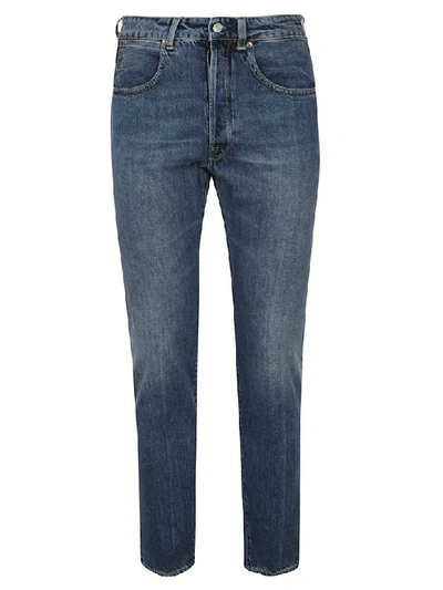Shop Golden Goose Pant Up Jeans In Middle Blue Wash