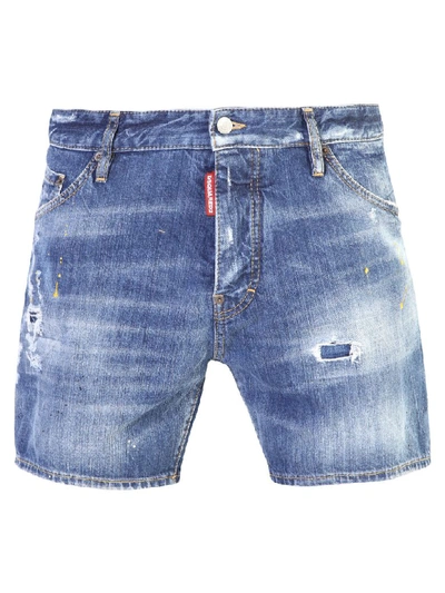 Shop Dsquared2 Denim Shorts In Blue