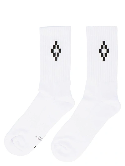 Shop Marcelo Burlon County Of Milan Cross Socks In White