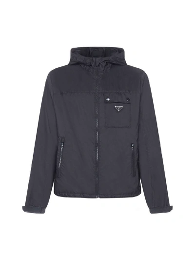 Shop Prada K-way Nylon Piuma Jacket In Nero