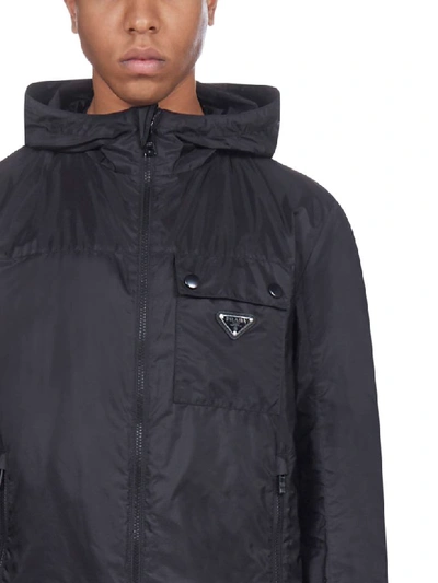 Shop Prada K-way Nylon Piuma Jacket In Nero