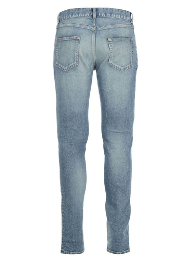 Shop Saint Laurent Jeans In Bright Blue