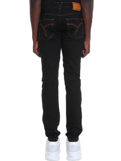 Shop Versace Jeans In Black Denim