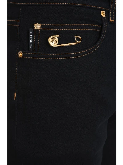 Shop Versace Jeans In Black Denim